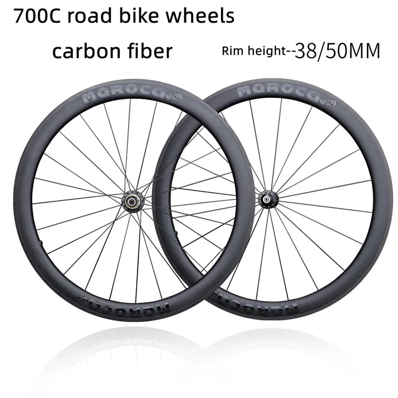 700c Road Bike Carbon Wheelset Rim Brake Rodas Carbono 38/50mm Clincher Carbon Fiber Rims For Racing Bicycles 8/9/10/11 Speeds
700c Road Bike Carbon Wheelset Rim Brake Rodas Carbono 38/50mm Clincher Carbon Fiber Rims For Racing Bicycles 8/9/10/11 Speeds