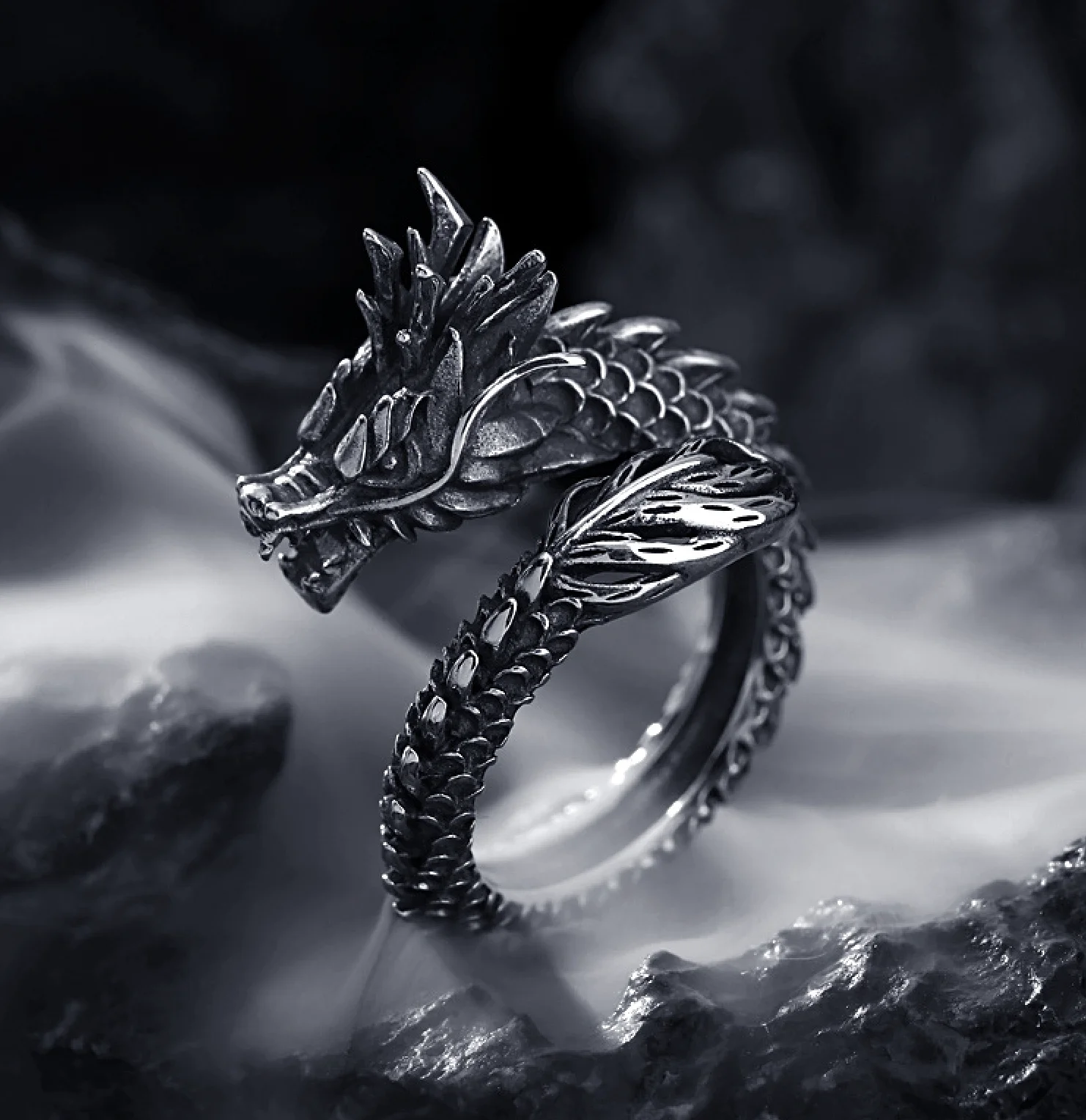 Vintage copper plated thai silver dragon ring for men, fashion jewelry domineering opening adjustable trendy men ring
Vintage copper plated thai silver dragon ring for men, fashion jewelry domineering opening adjustable trendy men ring
