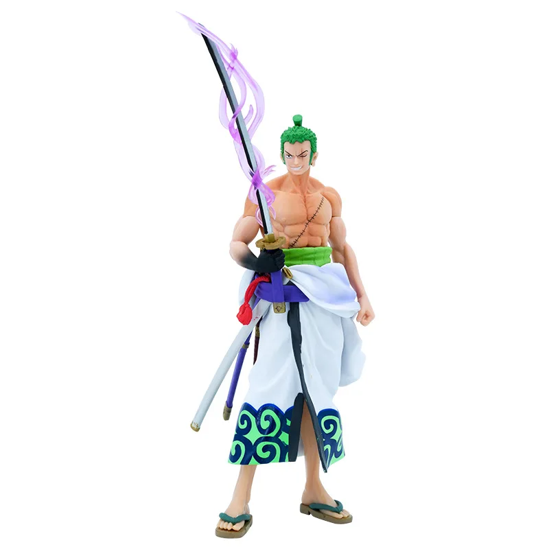 

Anime One Piece Gk Figure Kimono Roronoa Zoro Action Figurine Model Collectible 24CM PVC Model Toys for Children Gift