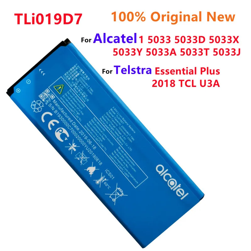 3.85V 2000mAh TLi019D7 For Alcatel 1 5033 5033D 5033X 5033Y 5033A 5033T 5033J / Telstra Essential Plus 2018 / TCL U3A Battery
3.85V 2000mAh TLi019D7 For Alcatel 1 5033 5033D 5033X 5033Y 5033A 5033T 5033J / Telstra Essential Plus 2018 / TCL U3A Battery