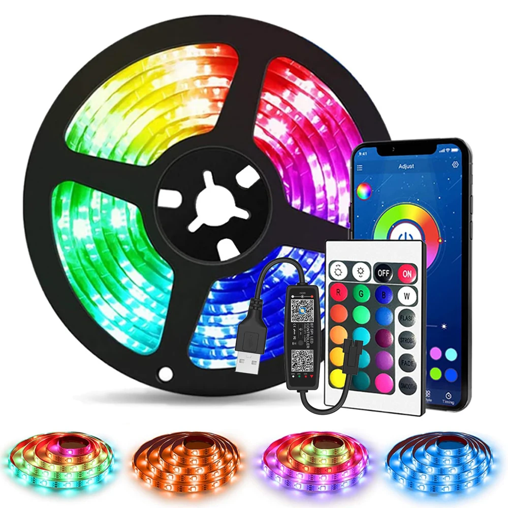 LED Strip Lights 1M-30M RGBIC WS2812B/RGB 5050 Luces Bluetooth Tapa Ribbon TV Desktop Computer BackLight Room Decorate Fita Lamp
LED Strip Lights 1M-30M RGBIC WS2812B/RGB 5050 Luces Bluetooth Tapa Ribbon TV Desktop Computer BackLight Room Decorate Fita Lamp