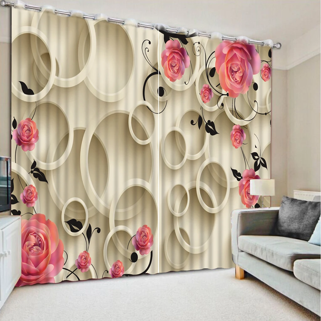 New Custom 3D Curtain Drapes Rose Circle Girl Room Curtains For Living Room Bedroom Home Decor Beautiful Window Drapes
New Custom 3D Curtain Drapes Rose Circle Girl Room Curtains For Living Room Bedroom Home Decor Beautiful Window Drapes