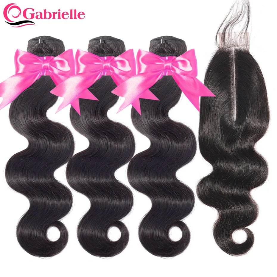 Gabrielle Bundles with Closure Human Hair Brazilian Body Wave 2x6 Lace Closure with Weave Bundles Natural Color Remy Hair
Gabrielle Bundles with Closure Human Hair Brazilian Body Wave 2x6 Lace Closure with Weave Bundles Natural Color Remy Hair