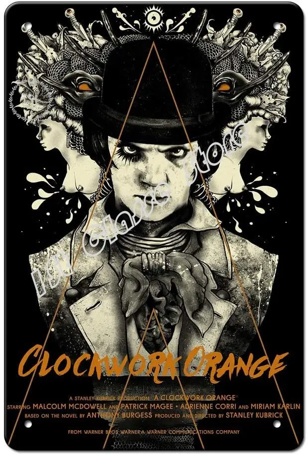 Clockwork Orange 1971 Movie Metal Tin Sign Poster Wall Plaque Vintage Metal Pub Club Cafe Bar Home Wall Art Decoration Playbill
Clockwork Orange 1971 Movie Metal Tin Sign Poster Wall Plaque Vintage Metal Pub Club Cafe Bar Home Wall Art Decoration Playbill