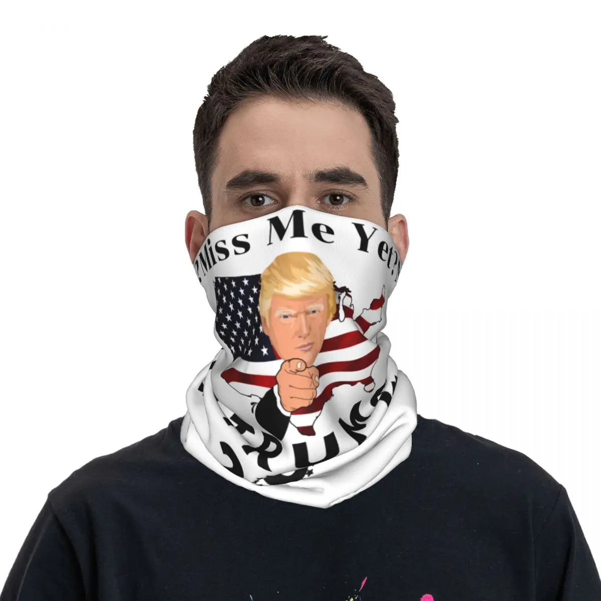 

Funny President Donald Trump 2024 Bandana Neck Cover Printed Wrap Scarf Warm Face Mask Riding for Men Women Adult All Season