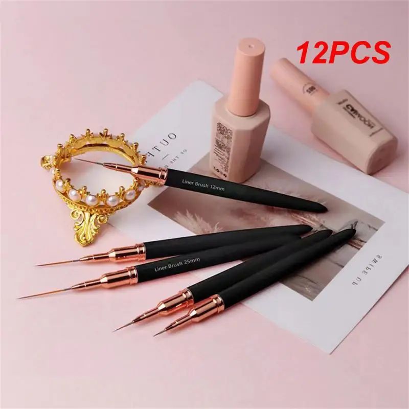 12PCS Nail Art Brush Manicure Tools Lines Stripe Flower Painting Drawing Fine Liner Brush Black 3D Nails Accessories
12PCS Nail Art Brush Manicure Tools Lines Stripe Flower Painting Drawing Fine Liner Brush Black 3D Nails Accessories