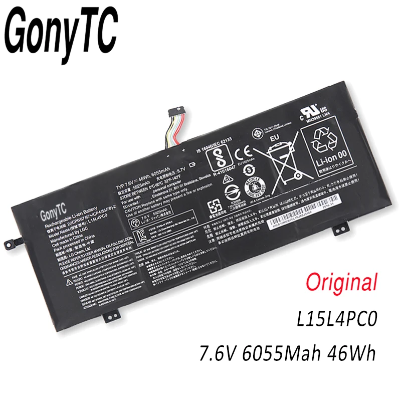GONYTC Genuine Original L15L4PC0 L15M4PC0 L15S4PC0 L15M6PC0 Laptop Battery For Lenovo IdeaPad 710S-13ISK 710S-13IKB V730-13 Note
GONYTC Genuine Original L15L4PC0 L15M4PC0 L15S4PC0 L15M6PC0 Laptop Battery For Lenovo IdeaPad 710S-13ISK 710S-13IKB V730-13 Note