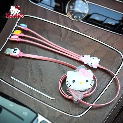 Sanrio Hello Kitty cartoon suitable for Android iPhone type-c data cable three-in-one charging cable retractable universal
Sanrio Hello Kitty cartoon suitable for Android iPhone type-c data cable three-in-one charging cable retractable universal