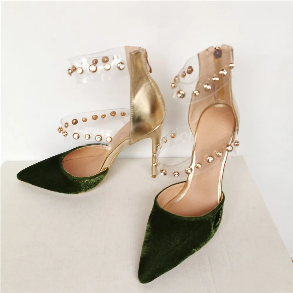 Original Intention Women High Heels Pumps Pointed Toe Thin Heels Ankle Strap Zip Army Green Sandals Shoes Woman Plus Size 5-15 
Original Intention Women High Heels Pumps Pointed Toe Thin Heels Ankle Strap Zip Army Green Sandals Shoes Woman Plus Size 5-15