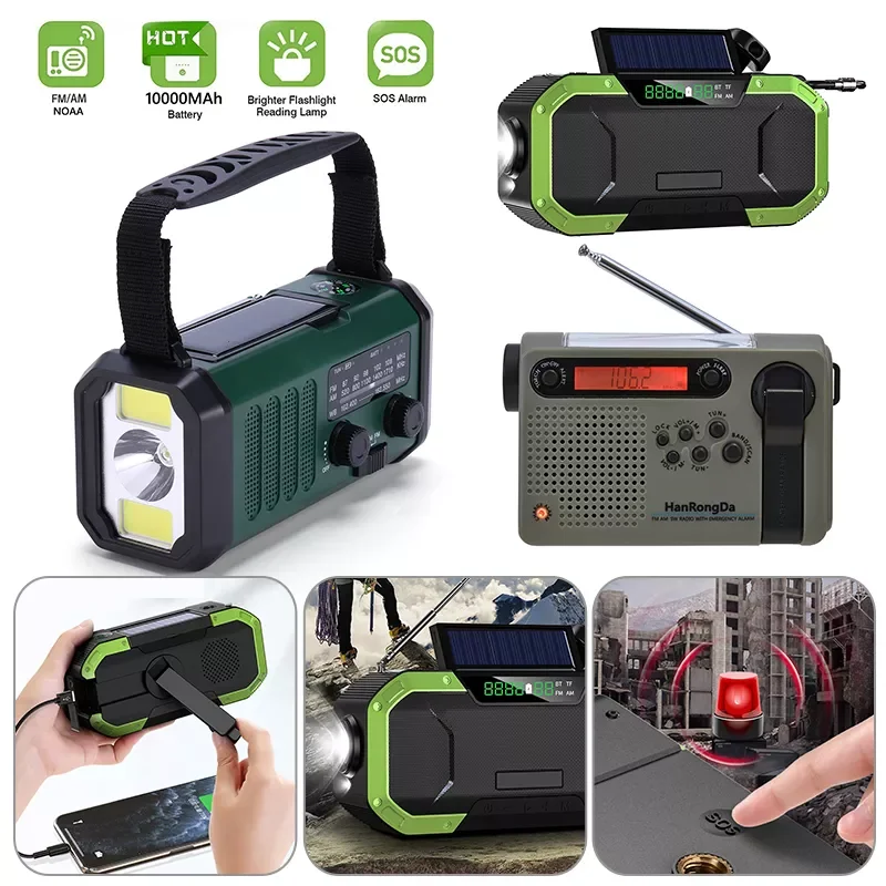 NEW2023 Emergency Radio Solar Hand Crank Radio AM/FM/WB Radio With LED Flashlight SOS Alarm Reading Light With 2000 mAh Multi B
NEW2023 Emergency Radio Solar Hand Crank Radio AM/FM/WB Radio With LED Flashlight SOS Alarm Reading Light With 2000 mAh Multi B