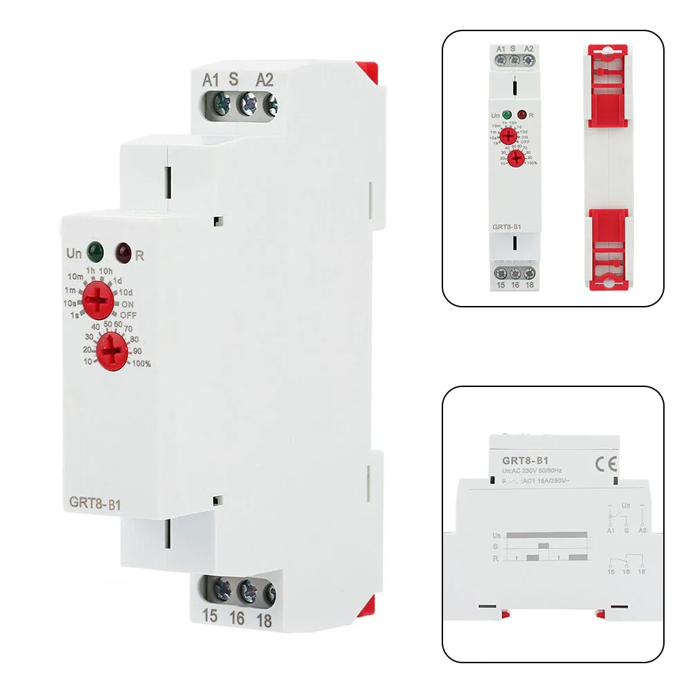 Controller 230V GRT8-B1 90*64*18mm Accessories DIN Rail Delay Relay Relay Time Shut-Off Time Relay Type AC 220V
Controller 230V GRT8-B1 90*64*18mm Accessories DIN Rail Delay Relay Relay Time Shut-Off Time Relay Type AC 220V