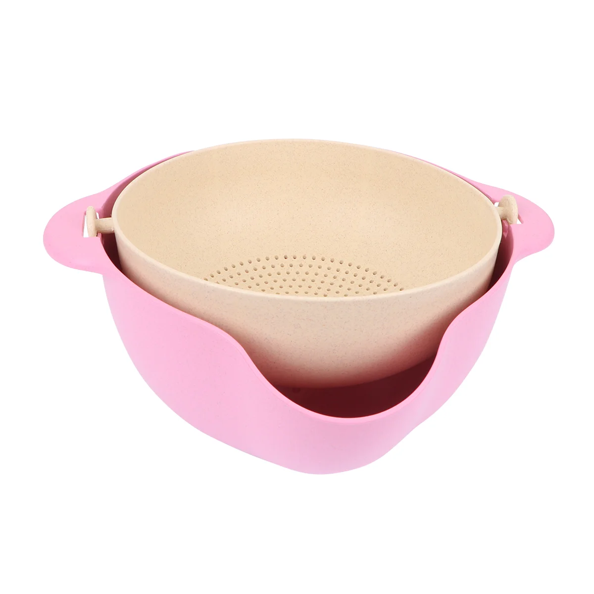Double-layer Drain Basket Multifunction Rice Sieve Rotating Kitchen Drain Basket )
Double-layer Drain Basket Multifunction Rice Sieve Rotating Kitchen Drain Basket )