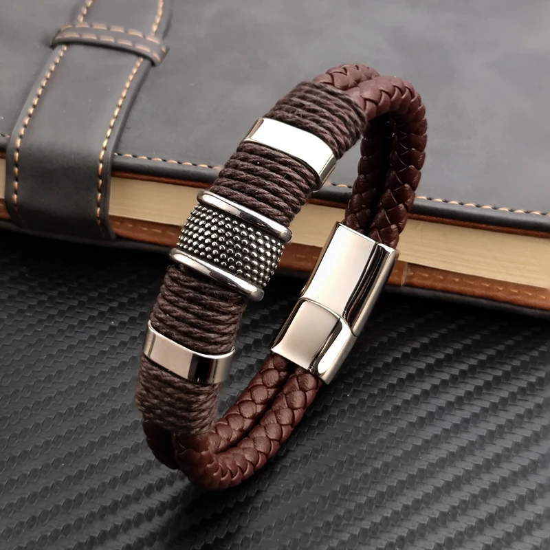 2022 New Vintage Multilayer Genuine Leather Men Bracelet Stone Bead Bracelet Stainless Steel Jewelry Male Wrist Bangle Gift
2022 New Vintage Multilayer Genuine Leather Men Bracelet Stone Bead Bracelet Stainless Steel Jewelry Male Wrist Bangle Gift