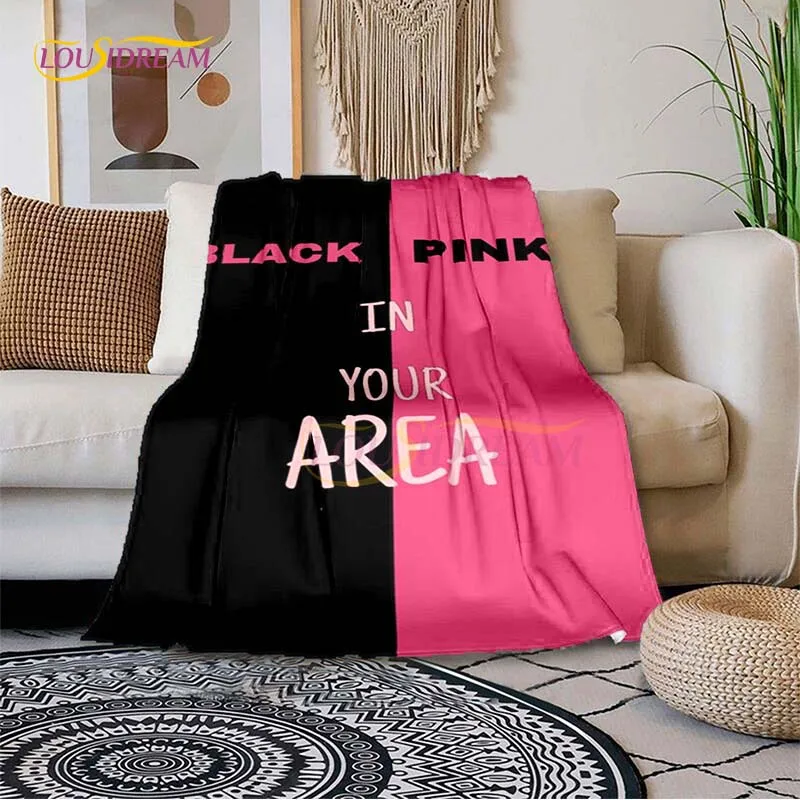 Kpop Star Girl Group BlackPink Blanket Cover Flannel Blankets for Beds Sofas Warm Bed Sheet Soft Bedding Room Decor Fans Gift |