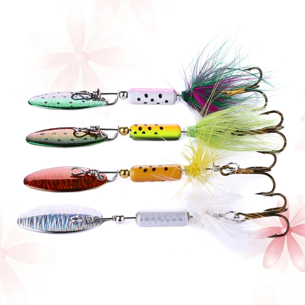 4 PCS Metal Baits Fishing Hook Spinnerbait Fishing Accessories Sequins Fishing Hook Metal Baits
4 PCS Metal Baits Fishing Hook Spinnerbait Fishing Accessories Sequins Fishing Hook Metal Baits