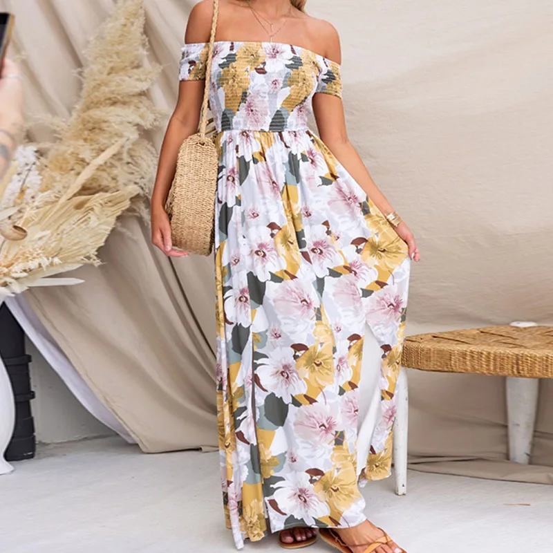 Женские длинные платья с запахом и принтом, привлекательные облегающие платья без бретелек с разрезом и высокой талией, Летние Элегантные пляжные платья, новинка весны
Женские длинные платья с запахом и принтом, привлекательные облегающие платья без бретелек с разрезом и высокой талией, Летние Элегантные пляжные платья, новинка весны