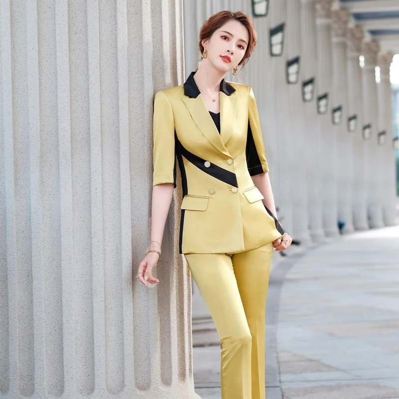 Ladies Blazer and Pants 2 Peice Suit Office Sets Winter Fashion Business Attire Casual Korean Style Formal Plus Size Clothes
Ladies Blazer and Pants 2 Peice Suit Office Sets Winter Fashion Business Attire Casual Korean Style Formal Plus Size Clothes