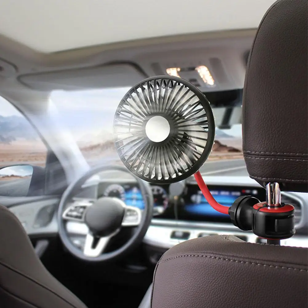 

Портативный автомобильный вентилятор с поворотом на 360 градусов, автомобильный гибкий вентилятор воздушного охлаждения, вентилятор циркуляции воздуха с USB, кулер для приборной панели, RV, веер M4O0