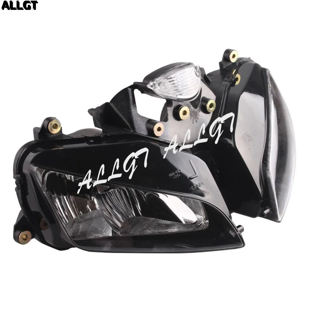 ALLGT мотоциклетная фара для Honda 03 04 05 06 CBR 600rr F5 2003 2004 2005 2006 прозрачная черная