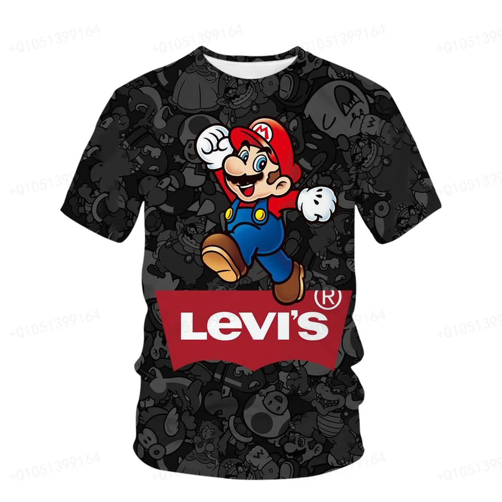 

Mario Brothers And Luigi T-shirt Summer New 3d Printing Unisex Youth Fashion Comfortable T-shirt Short Sleeve Children's Beach