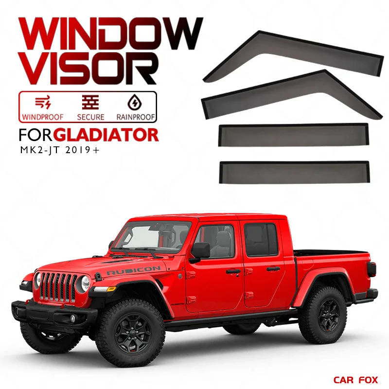For JEEP Gladiator Window visor Weather Shield Side Window Deflector Car windshield weather shield Car accessories
For JEEP Gladiator Window visor Weather Shield Side Window Deflector Car windshield weather shield Car accessories
