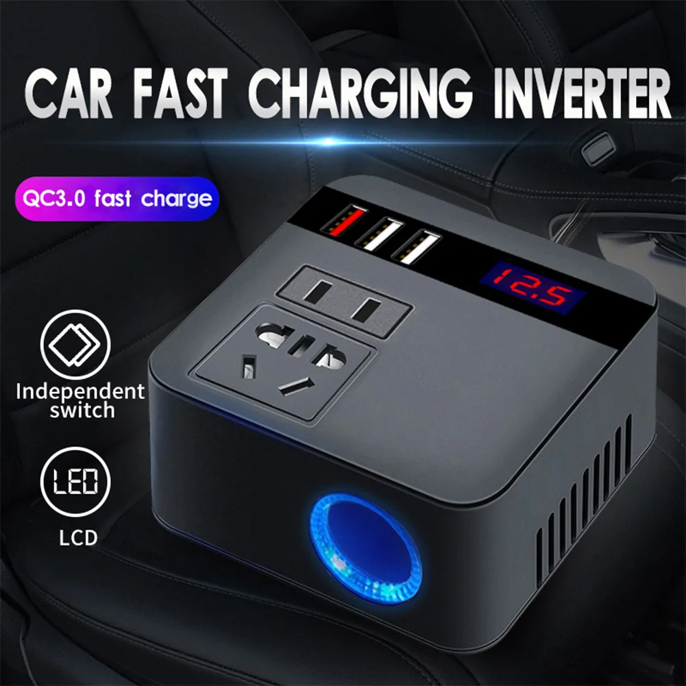 1PC Universal Car Power Inverter DC12/24V To AC110/220V Auto Converter USB QC3.0 ast Charging Adapter Car Inverter Power Adapter
1PC Universal Car Power Inverter DC12/24V To AC110/220V Auto Converter USB QC3.0 ast Charging Adapter Car Inverter Power Adapter