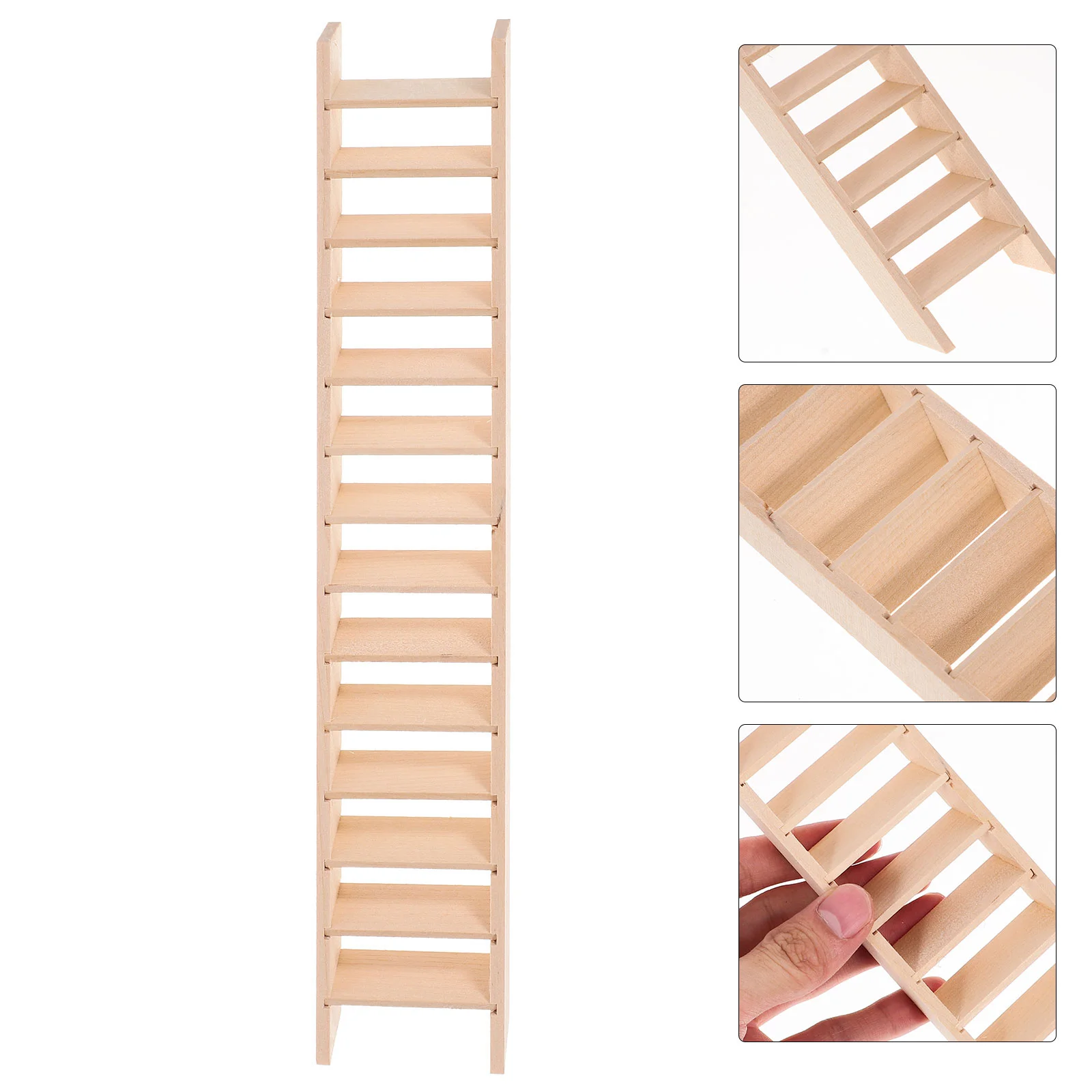 

Miniatures Crafts Accessories Ladder Wood Tiny Furniture Landscape Wooden Ladders Step