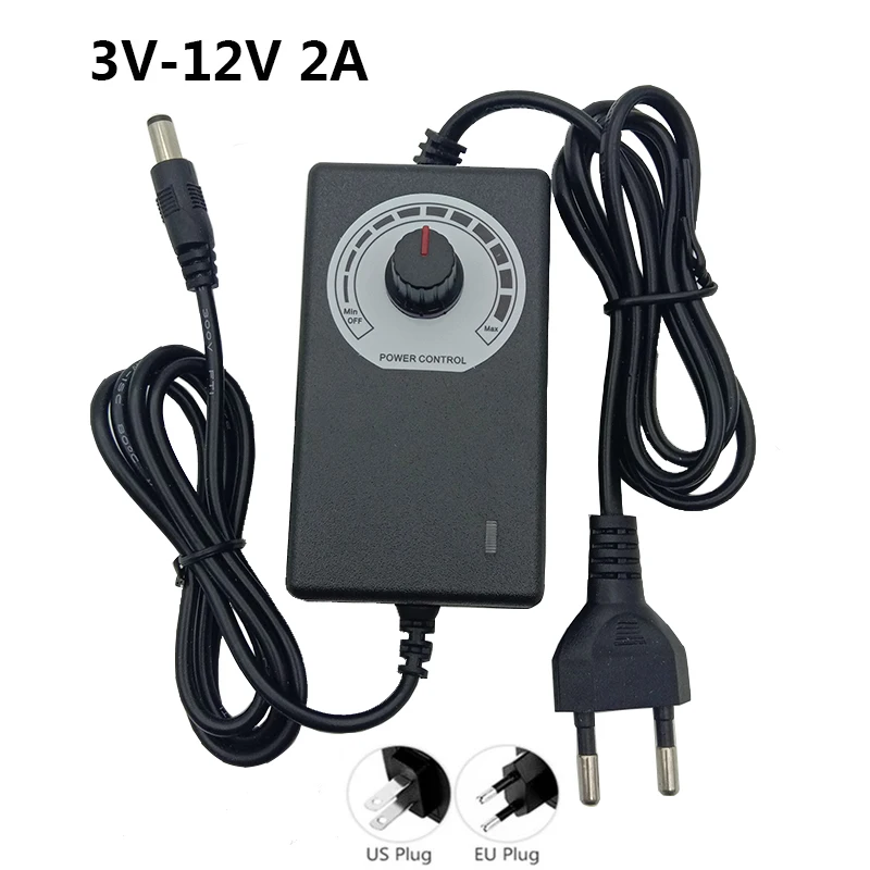 3V-12V 2A AC DC Adjustable Power Supply Adapter Stepless Speed Regulation Voltage Regulated For Water Pump Grinding LED Light
3V-12V 2A AC DC Adjustable Power Supply Adapter Stepless Speed Regulation Voltage Regulated For Water Pump Grinding LED Light