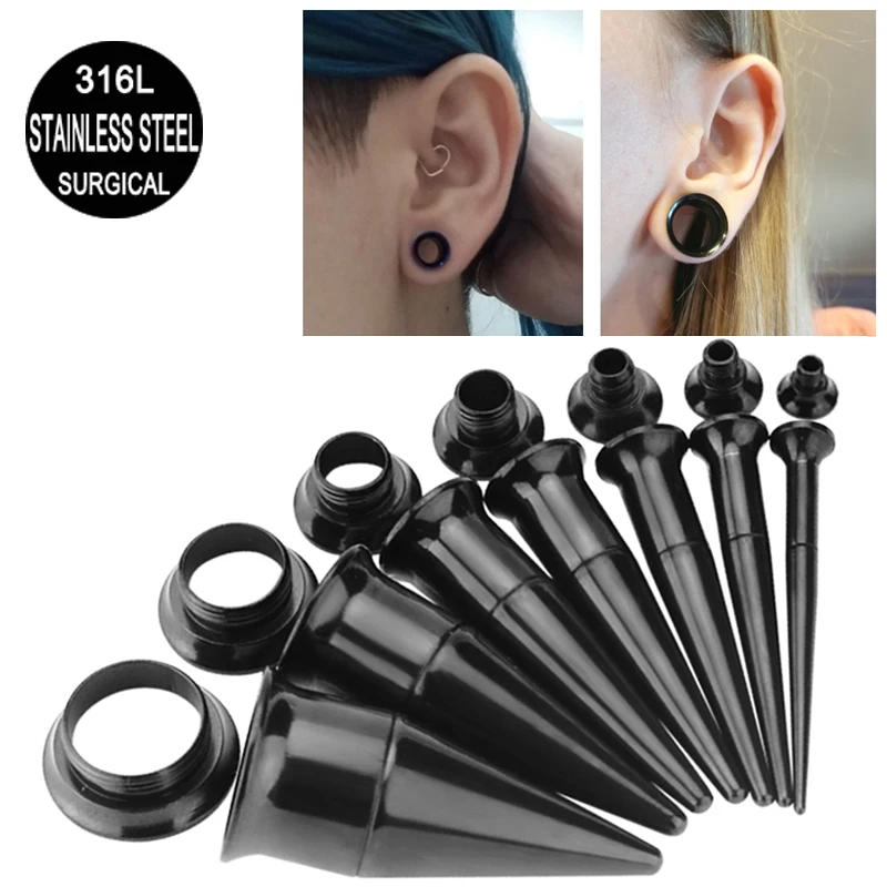 

1 Piece Ear Stretcher Kit Piericing Earrings Surgical Stainless Steel Ear Plugs 11mm Expander Gauges Flesh Tunnel Body Jewelry