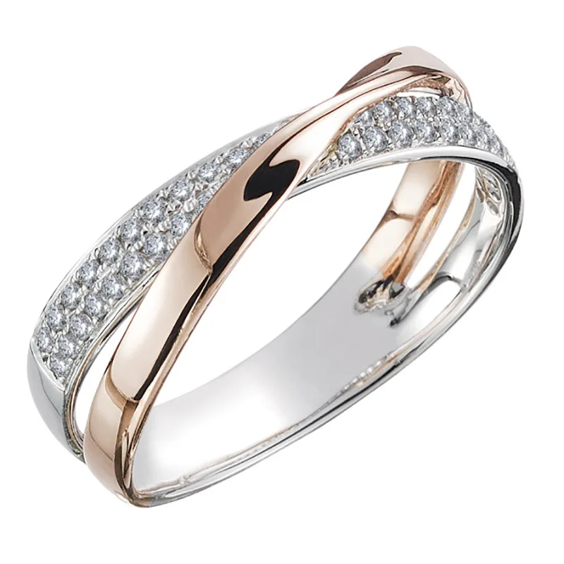 New 2021 Classic Wedding Rings for Women Fashion Two Tone X Shape Cross Dazzling CZ Ring Female Engagement Jewelry
New 2021 Classic Wedding Rings for Women Fashion Two Tone X Shape Cross Dazzling CZ Ring Female Engagement Jewelry