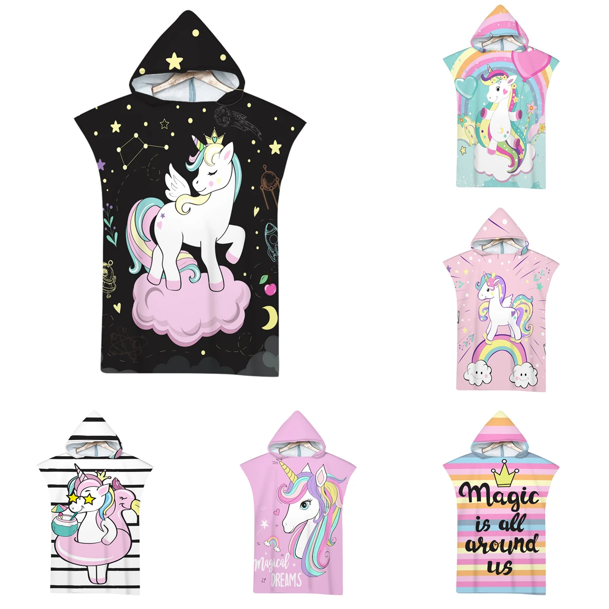 New Unicorn Microfiber Hooded Beach Towel Quick Dry Sand Free Swimming Pool Poncho Bath Towel With Cloak Bathrobe Fitness
New Unicorn Microfiber Hooded Beach Towel Quick Dry Sand Free Swimming Pool Poncho Bath Towel With Cloak Bathrobe Fitness