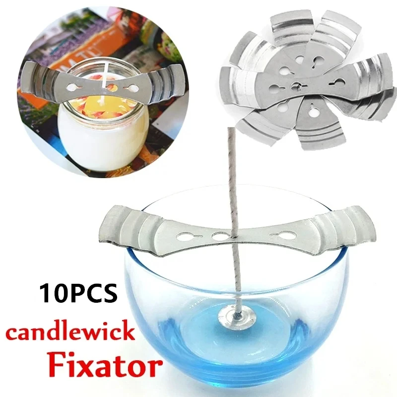 10PCS Metal Wax Core Centering Decorative Silver Stainless Steel Three-Hole Wick Holder, DIY Scented Candle Making Supplies
10PCS Metal Wax Core Centering Decorative Silver Stainless Steel Three-Hole Wick Holder, DIY Scented Candle Making Supplies