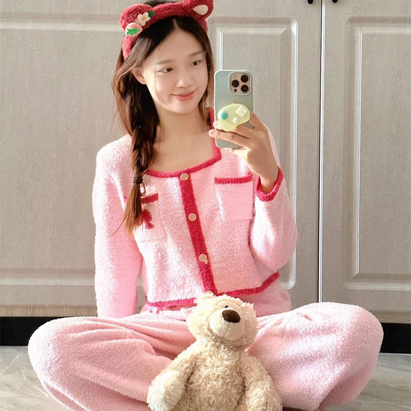 Kawaii Барби пижамный комплект Аниме MINISO мультфильм студент милые зимние теплые Плюшевые Вязаные утепленные пижамы для девочек рождественские подарки
Kawaii Барби пижамный комплект Аниме MINISO мультфильм студент милые зимние теплые Плюшевые Вязаные утепленные пижамы для девочек рождественские подарки