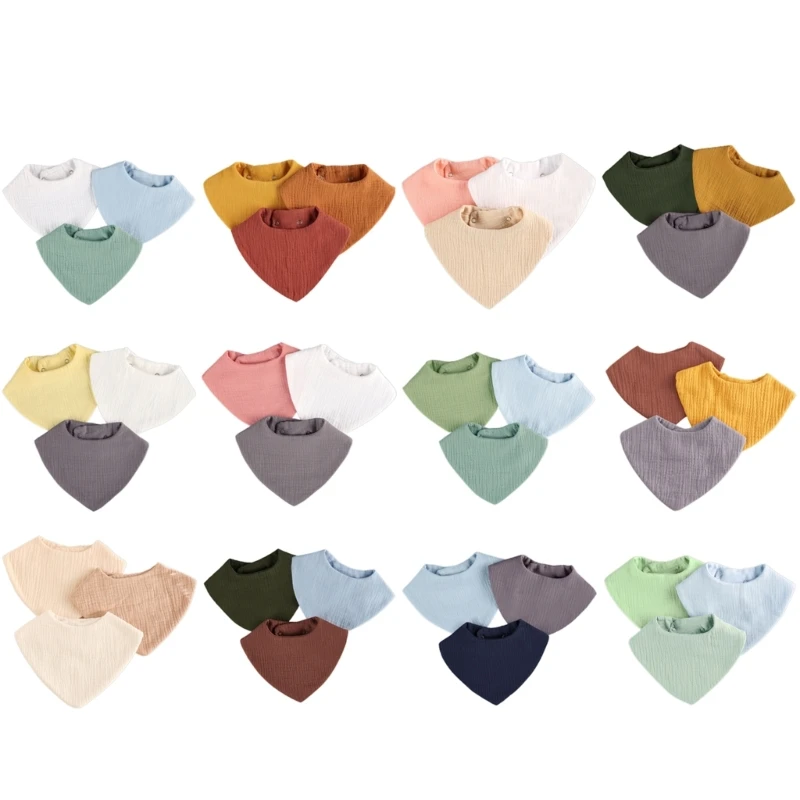 3xTriangle Cotton Bib for Boys Girls Multiple Use Saliva Towel Burp Cloth Exquisite Stitching Bandana Scarf for Teething
3xTriangle Cotton Bib for Boys Girls Multiple Use Saliva Towel Burp Cloth Exquisite Stitching Bandana Scarf for Teething