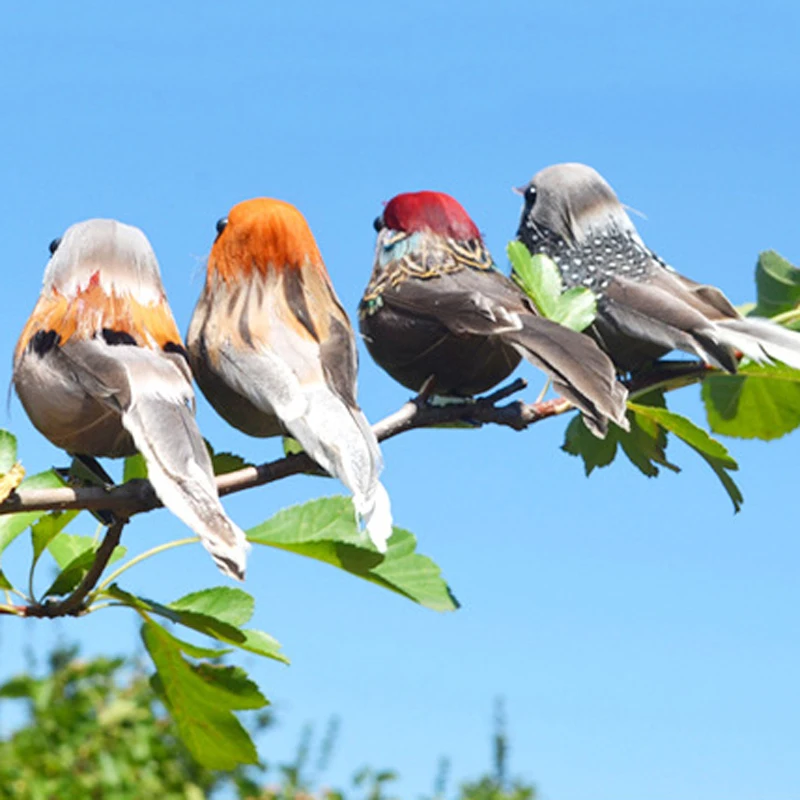 4Pcs Artificial Birds Miniature Vividly Sparrow Garden Decoration Garden Tree Outdoor Yard Ornaments Color Random
4Pcs Artificial Birds Miniature Vividly Sparrow Garden Decoration Garden Tree Outdoor Yard Ornaments Color Random