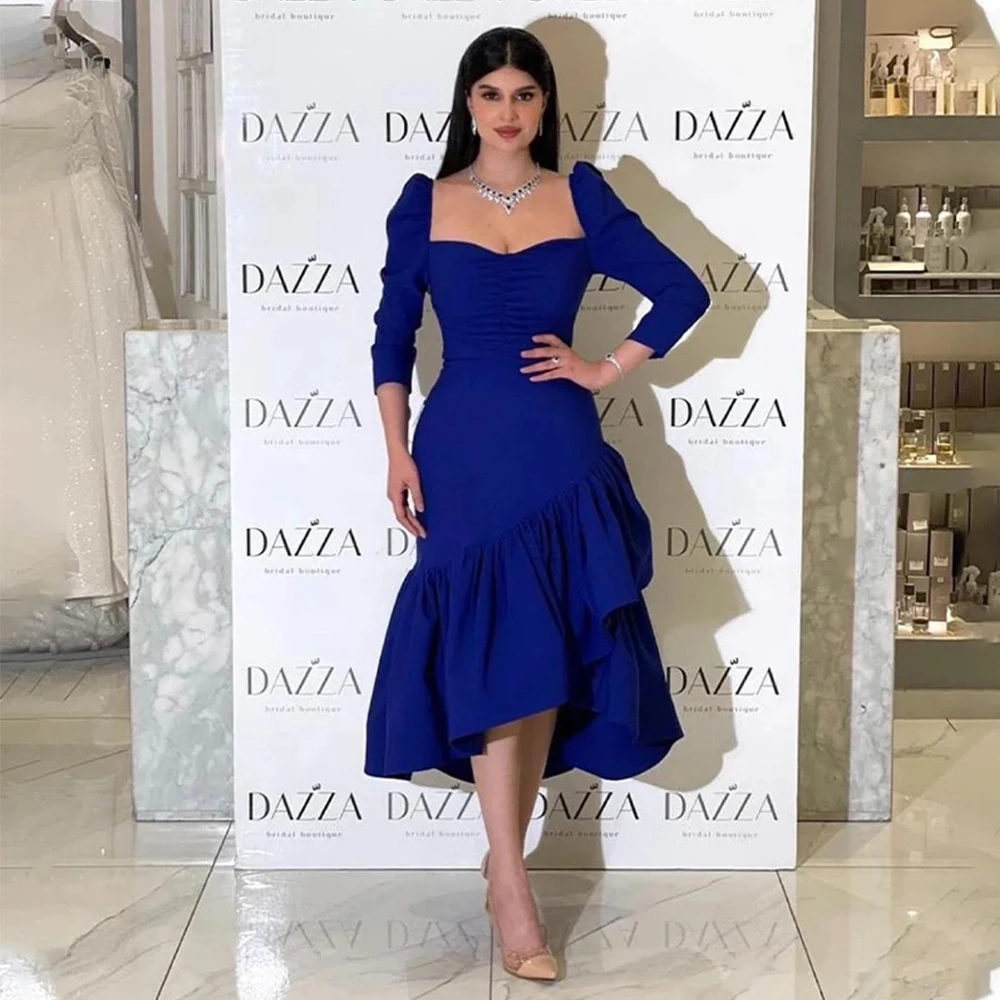 2023 Royal Blue Women's Elegant Evening Dresses Square Neck Long Sleeve Fashion Celebrity Formal Beach Party Princess Prom Gowns
2023 Royal Blue Women's Elegant Evening Dresses Square Neck Long Sleeve Fashion Celebrity Formal Beach Party Princess Prom Gowns