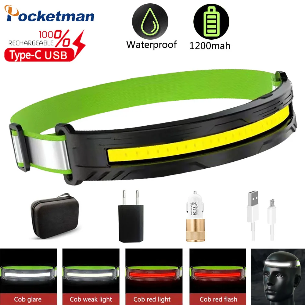 Powerful Soft Headband COB LED Headlamp Lightweight Rechargeable Headlight Waterproof Head Lamp Head Flashlight with Battery
Powerful Soft Headband COB LED Headlamp Lightweight Rechargeable Headlight Waterproof Head Lamp Head Flashlight with Battery