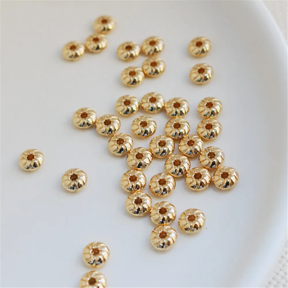 14K gold colorful pumpkin spacer 2.5x6mm loose beads DIY bracelet abacus with beads spacer beads string necklace
14K gold colorful pumpkin spacer 2.5x6mm loose beads DIY bracelet abacus with beads spacer beads string necklace