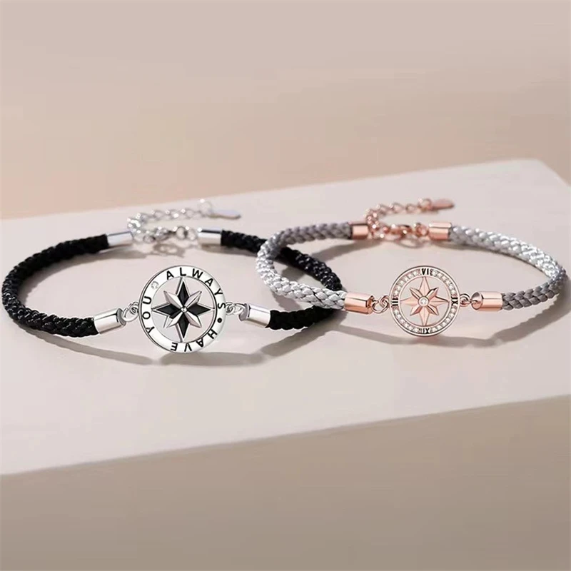 

Korea Anise Star 925 Sterling Silver Hypoallergenic Non-fading Couple Bracelet Niche Exquisite Valentine's Day Gift Holiday Gift