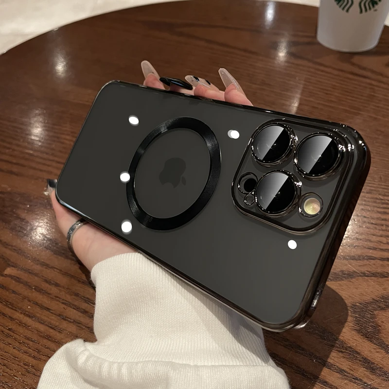 Luxury For Magsafe Wireless Charging Dustproof Net Case For iPhone 14 Plus 11 12 13 Pro Max Plating Transparent Silicone Cover
Luxury For Magsafe Wireless Charging Dustproof Net Case For iPhone 14 Plus 11 12 13 Pro Max Plating Transparent Silicone Cover
