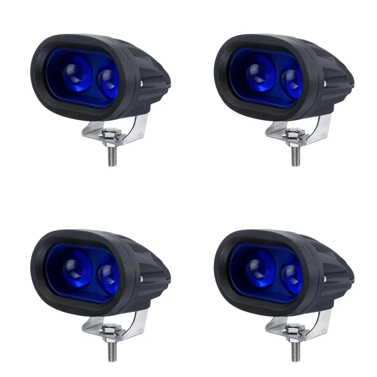 

4x10V-80V Автомобильная синяя фотолампа, лампа для вилочного погрузчика, рабочая фара для автомобиля 20W, лампа промышленной безопасности