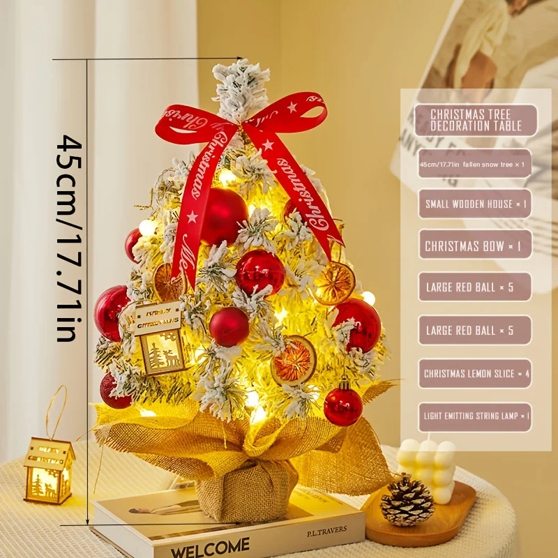 1 шт., светящаяся настольная Рождественская мини-елка, Рождественский подарок с цветными огнями, Рождественский шар для украшения дома 
1 шт., светящаяся настольная Рождественская мини-елка, Рождественский подарок с цветными огнями, Рождественский шар для украшения дома