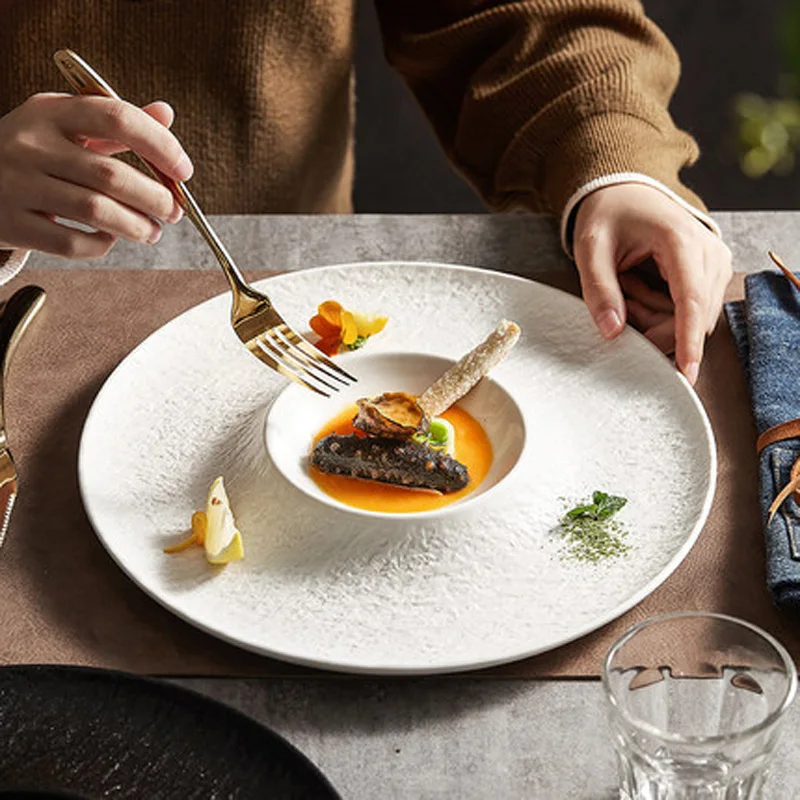 FANCITY Ceramic creative stone pattern Japanese sashimi white dish household light luxury western dinner plate salad plate table
FANCITY Ceramic creative stone pattern Japanese sashimi white dish household light luxury western dinner plate salad plate table