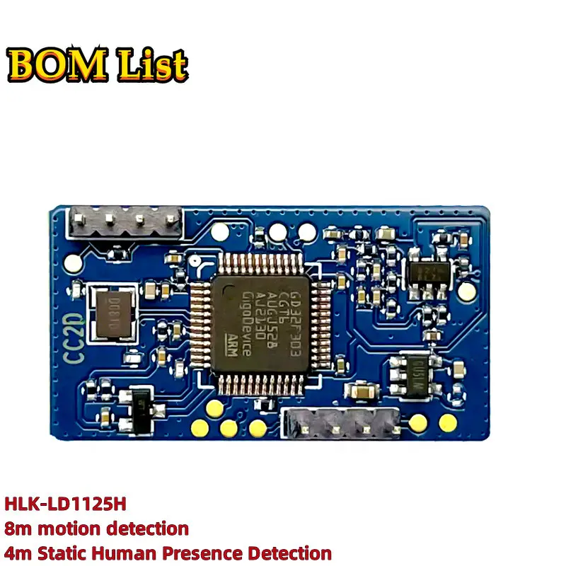 

LD1125H HLK-LD1125H 24G Human Presence mmWave FMCW Radar Sensor Motion Module breathing induction ranging detector