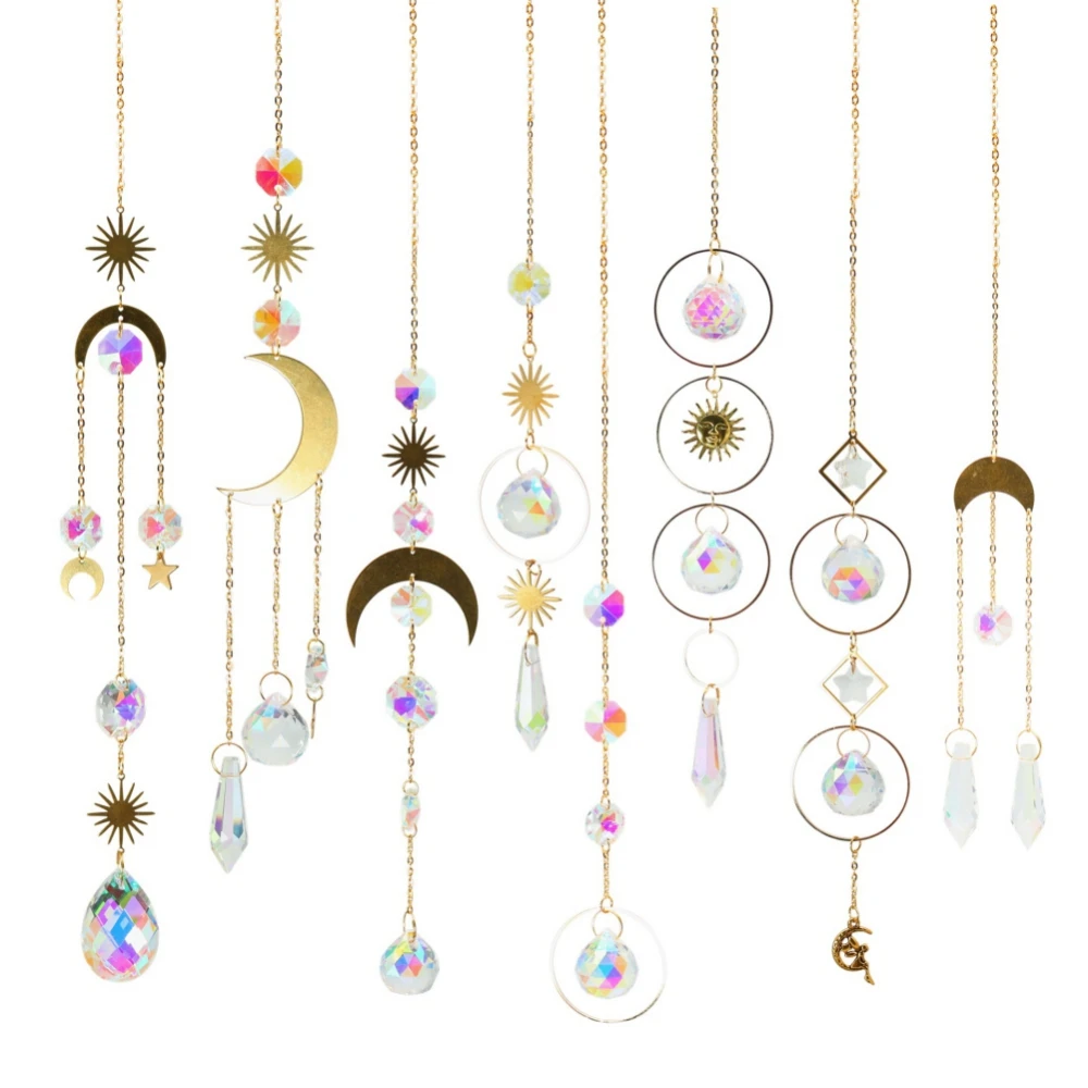 Crystal Wind Chime Moon Sun Catcher Prisms Pendant Dream Catcher Rainbow Chaser Hanging Drop Home Garden Decor Windchime
Crystal Wind Chime Moon Sun Catcher Prisms Pendant Dream Catcher Rainbow Chaser Hanging Drop Home Garden Decor Windchime
