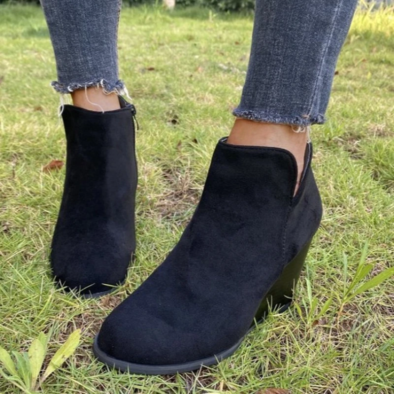 New Women's Ankle Boots Fashion Leopard Print Platform Wedge Shoes Side Zip Low Top Solid Vintage Chelsea Boots Bota De Inverno
New Women's Ankle Boots Fashion Leopard Print Platform Wedge Shoes Side Zip Low Top Solid Vintage Chelsea Boots Bota De Inverno