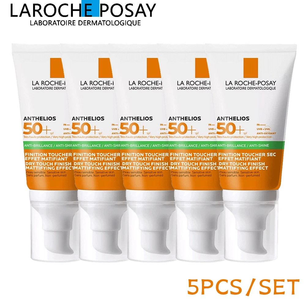 

5PCS Original La Roche Posay Anthelios SPF50+ Sunscreen 50ml Fresh Texture Gentle Oil Control Waterproof Repairing Skin Barrier
