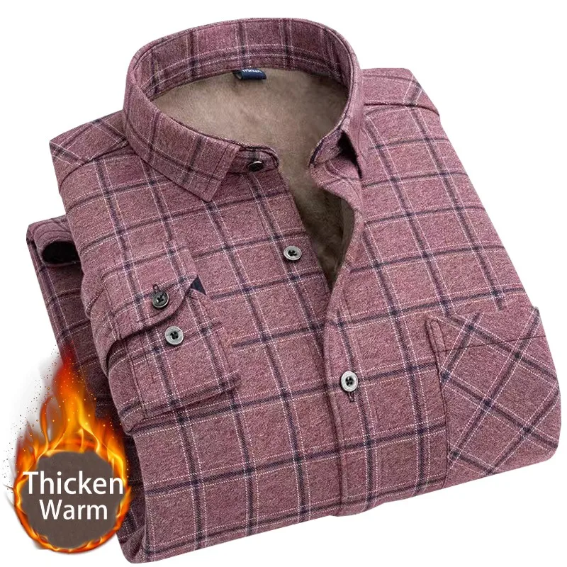 2022 Fashion Men's Business Casual Shirt Blouse Man Winter Thick Warm Print Lattice Plus Velvet Thickening Warm Dress Shirt 5XL
2022 Fashion Men's Business Casual Shirt Blouse Man Winter Thick Warm Print Lattice Plus Velvet Thickening Warm Dress Shirt 5XL