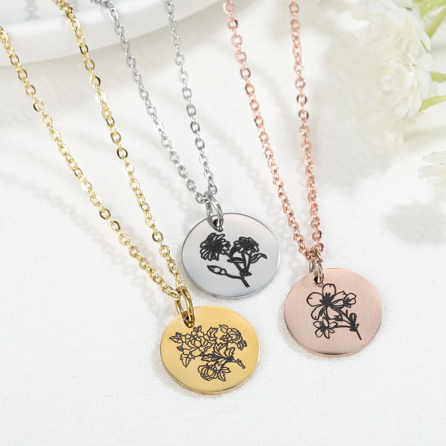 Danity Birth Flowers Necklace Flora Collection Poppy Gold Pendant Necklace Women Jewelry Gift for Bridesmaid Women 15mm18inch
Danity Birth Flowers Necklace Flora Collection Poppy Gold Pendant Necklace Women Jewelry Gift for Bridesmaid Women 15mm18inch