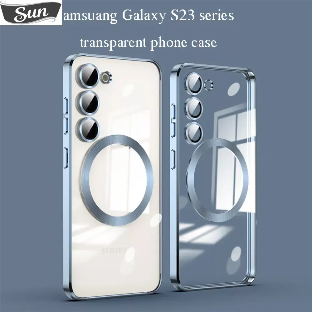 Electroplated Magnetic Transparent Soft Case For Samsung Galaxy S23Plus S23 Ultra With Lens All -Inclusive Protection Back Cover
Electroplated Magnetic Transparent Soft Case For Samsung Galaxy S23Plus S23 Ultra With Lens All -Inclusive Protection Back Cover